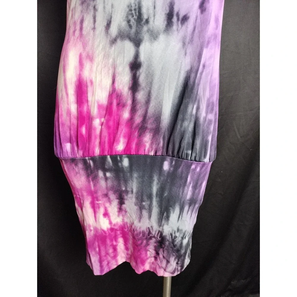 donutz inc dress small tie dye open back party dance club bodycon stretch USA